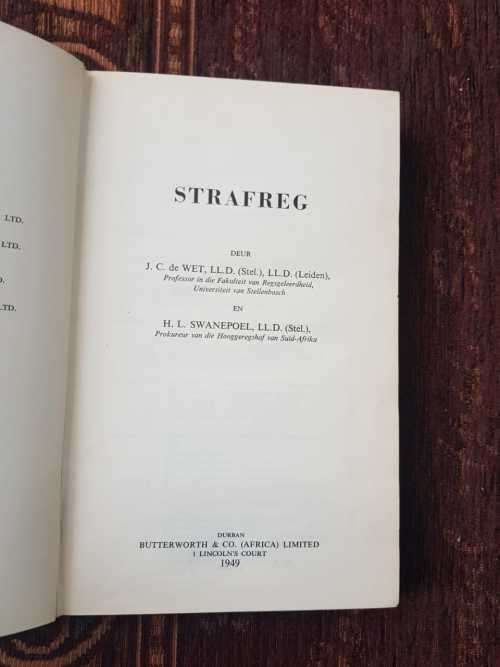 Strafreg, First Edition by J. C. de Wet and H. L. Swanepoel