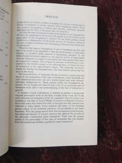 Growth of an Enterprise, First Edition by P J Bouman The life of Anton Phillips
