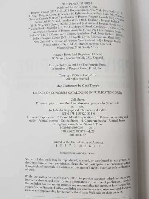 Private Empire, First Edition by Steve Coll