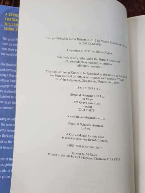 The Football Men, First Edition by Simon Kuper