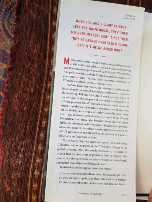 Clinton Cash, First Edition by Peter Schweizer