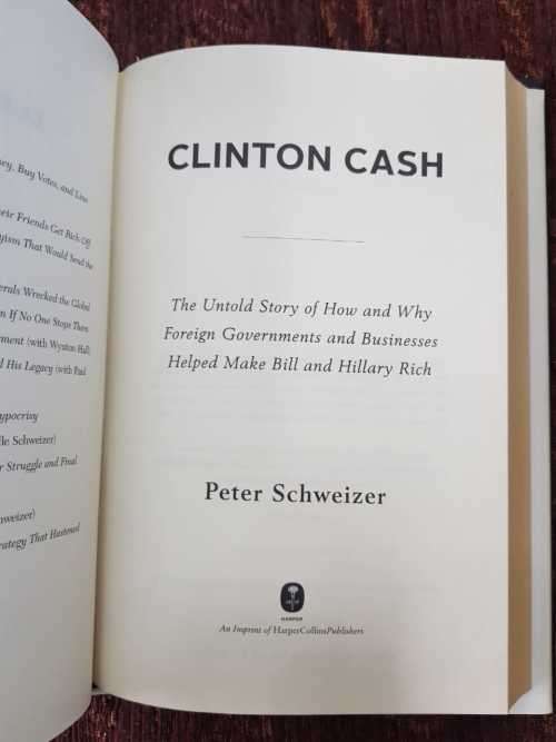 Clinton Cash, First Edition by Peter Schweizer