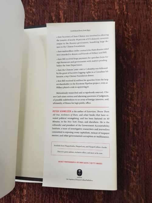 Clinton Cash, First Edition by Peter Schweizer