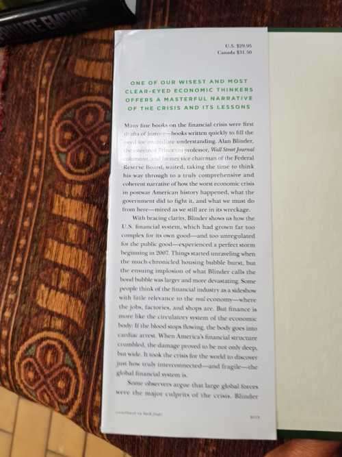 After the Music Stopped, First Edition by Alan S. Blinder