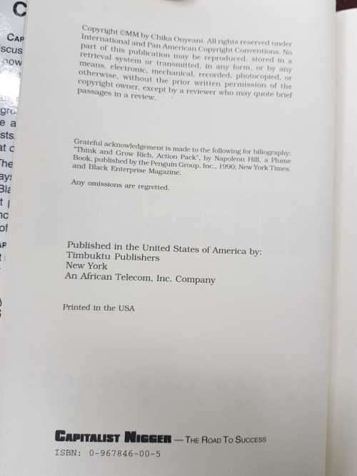 Capitalist Nigger AND The Murdoch Archipelago, First Editions. Set of two books R725