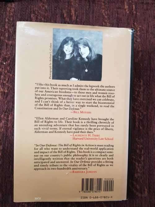 In Our Defense, First Edition by Ellen Alderman and Caroline Kennedy.