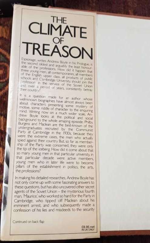 The Climate of Treason, First Edition by Andrew Boyle