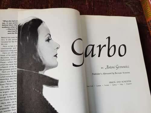 Garbo by Antoni Gronowicz.  AND  Detour, A Hollywood Story, Cheryl Crane with Cliff Jahr