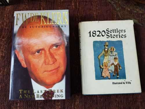 FW De Klerk AND 1820 Settlers Stories, First Editions, two books R725