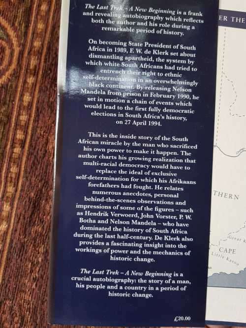 FW De Klerk AND 1820 Settlers Stories, First Editions, two books R725