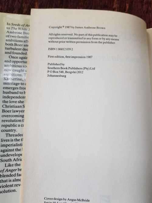 Magenta, SIGNED Seeds of Anger, First Editions, 2 books