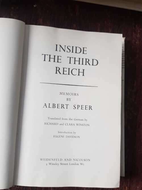 Inside the Third Reich, First Edition by Albert Speer