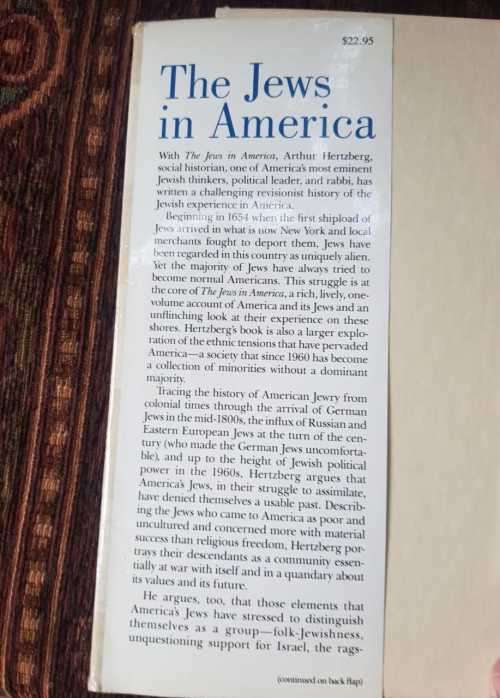 The Jews in America, First Edition by Arthur Hertzberg