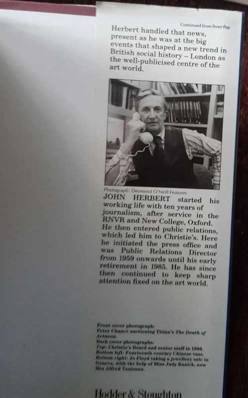 Inside Christies, First Edition by John Herbert