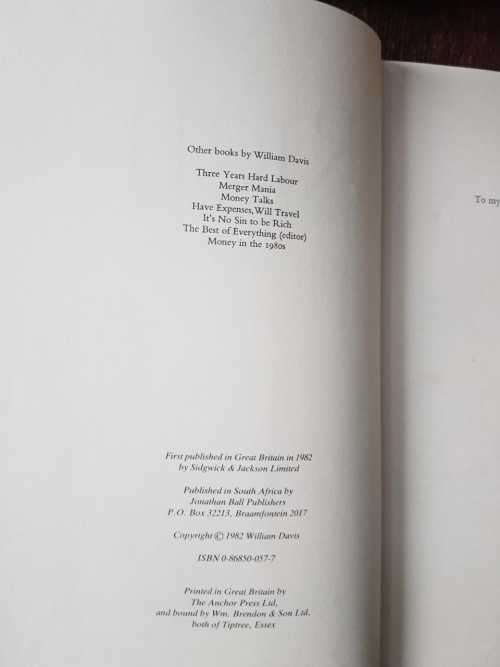 The Rich, First Edition by William Davis