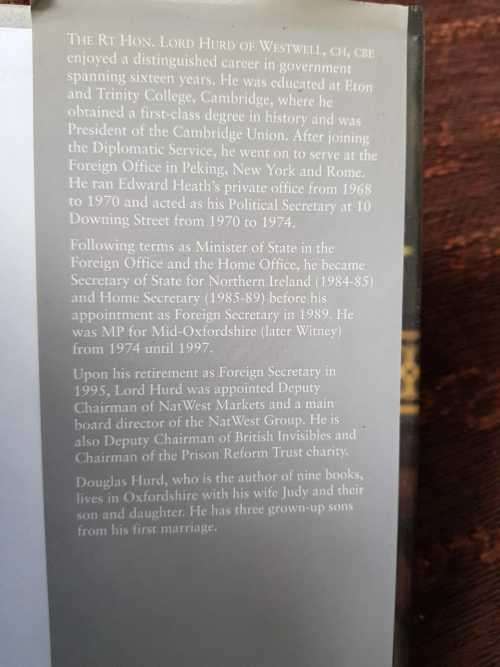 The Search for Peace, First Edition by Douglas Hurd