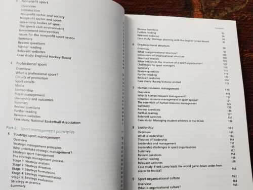 Sport Management, principles and applications