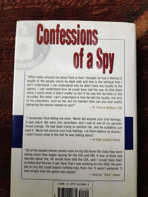 Confessions of a Spy, First Edition by Pete Earley.