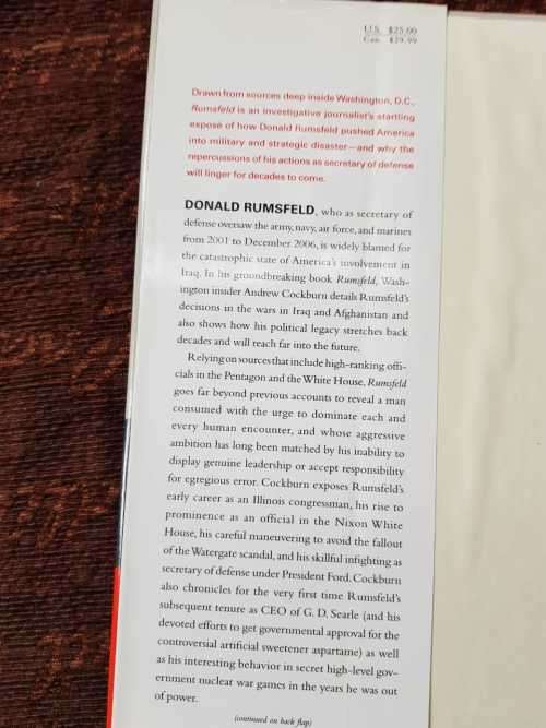 Rumsfeld, First Edition by Andrew Cockburn