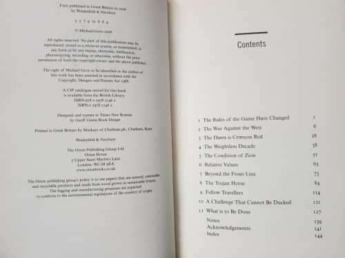 Michael Gove, Celsius 7/7, First Edition