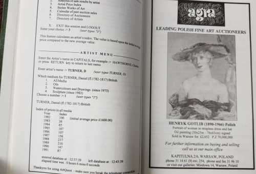 Art Sales Index, First Edition by Richard Hislop and Duncan Hislop, Sotheby's