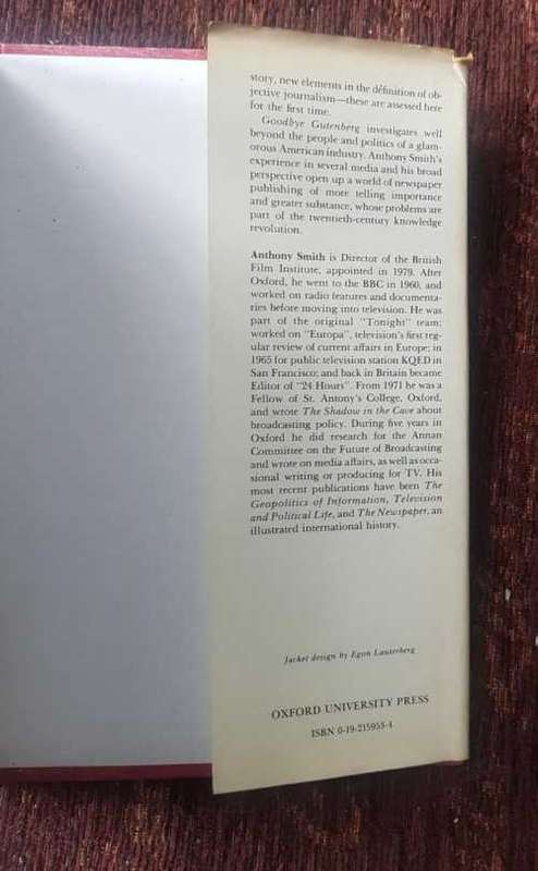 Goodbye Gutenberg, First Edition by Anthony Simpson