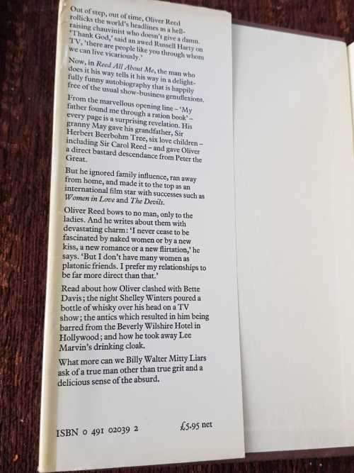Olivier AND Oliver Reed, First Editions, set of two books R725