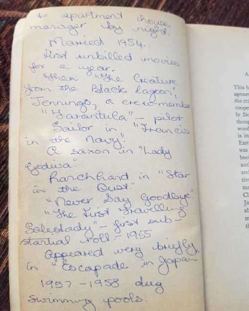 Clint Eastwood, inscribed great detail only known to Eastwood! Candid on and off screen story.