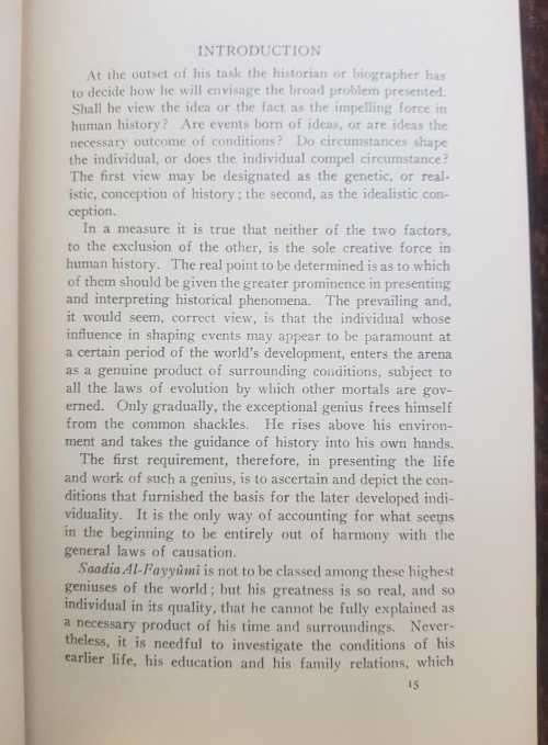 Life and Works of Saadia Goan, First Edition by Henry Malther.