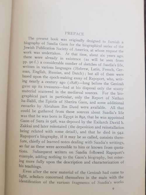 Life and Works of Saadia Goan, First Edition by Henry Malther.