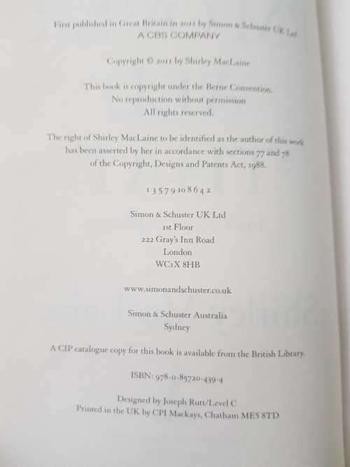 Shirley MacLaine AND Dirk Bogard First Editions, set of two books