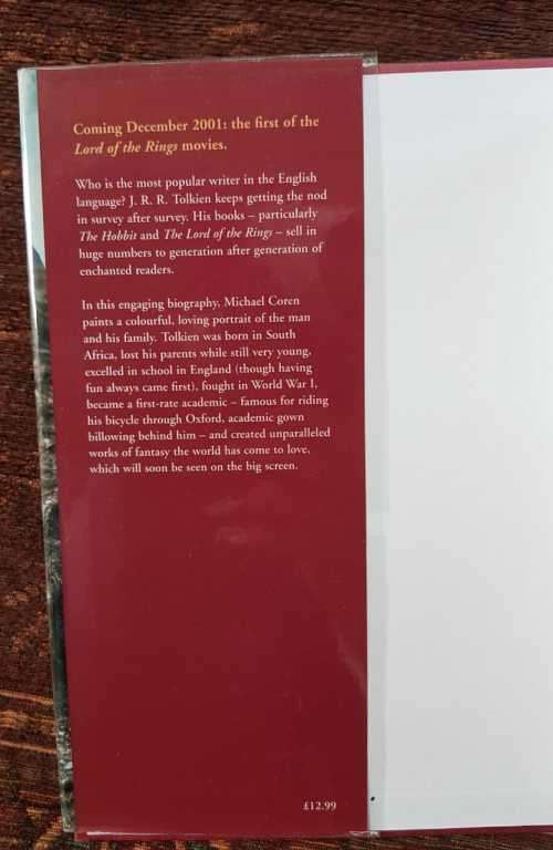 J. R. R. Tolkien, First Edition by Michael Coren