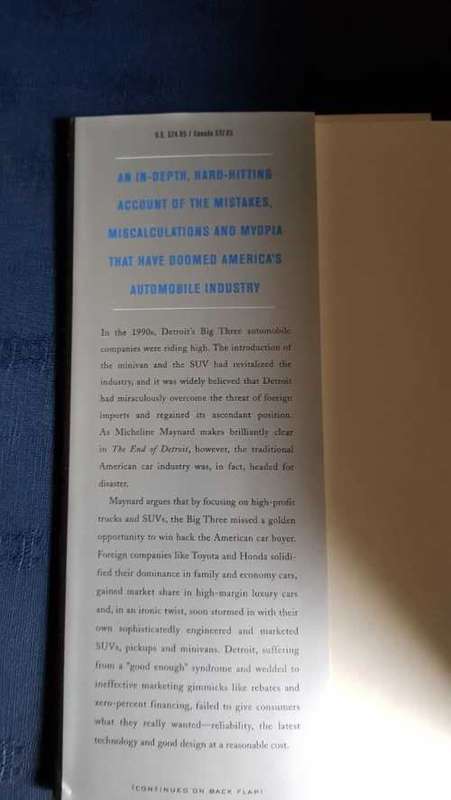 The End of Detroit, First Edition by Micheline Maynard