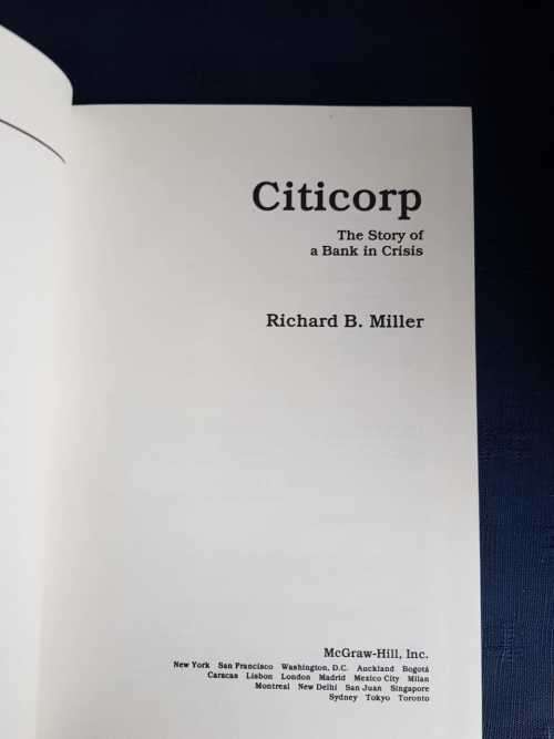 Citicorp, First Edition by Richard B. Miller