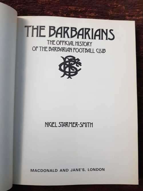 Rugby The Barbarians Rugby First Edition Rugby
