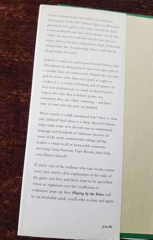 Playing by the Rules, First Edition by Arnold Palmer