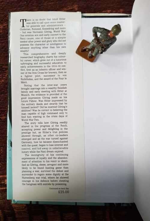 Goring / WW2 / Herman Göring. First Edition by Wolfgang Paul AND Prussian Lieutenant figurine