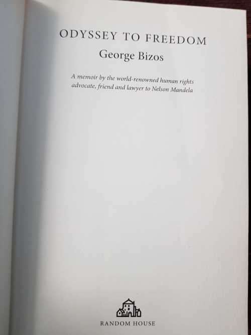 George Bizos and Nadine Gordimer, Odyssey to Freedom AND Loot, First Editions