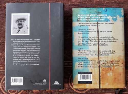 George Bizos and Nadine Gordimer, Odyssey to Freedom AND Loot, First Editions