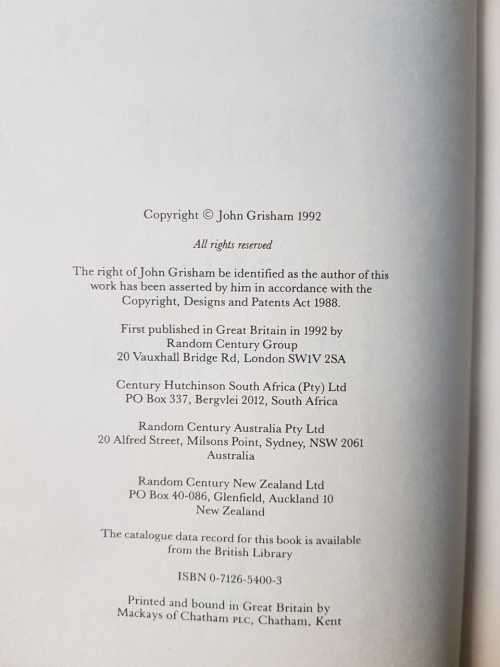 The Pelican Brief, First Edition by John Grisham