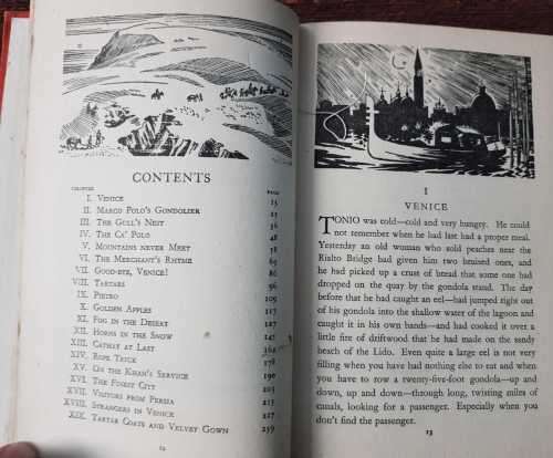 He went with Marco Polo, First Edition Louise Andrews Kent.
