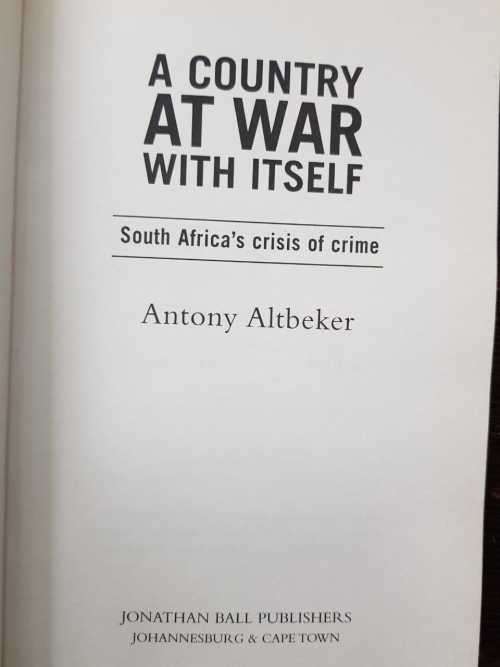 From Witblits to Vuvuzelas, SIGNED copy AND A Country at War with Itself, First Editions