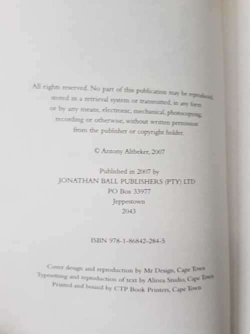 From Witblits to Vuvuzelas, SIGNED copy AND A Country at War with Itself, First Editions