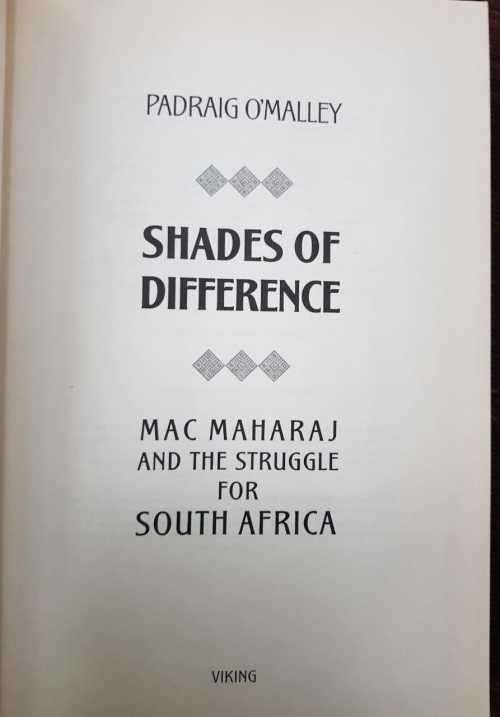 Shades of Difference, First Edition by Patrick O Malley