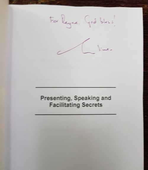 SIGNED Copy, Presenting, Speaking and Facilitating Secrets by Clive Simpkins