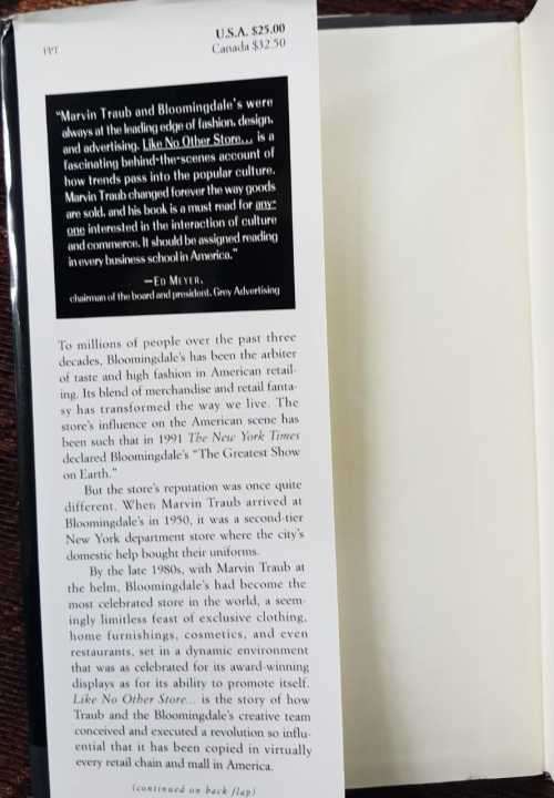 Like No other Store, Bloomingdales, First Edition by Martin Traub and Tom Teicholz