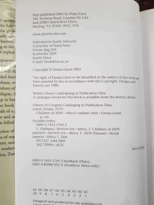 Children of Aids, First Edition by Emma Guest
