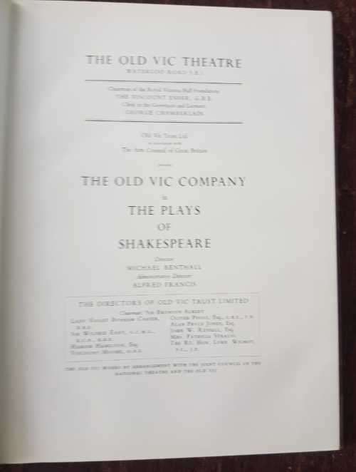 Shakespeare at the Old Vic, First Edition by Roger Wood and Mary Clarke