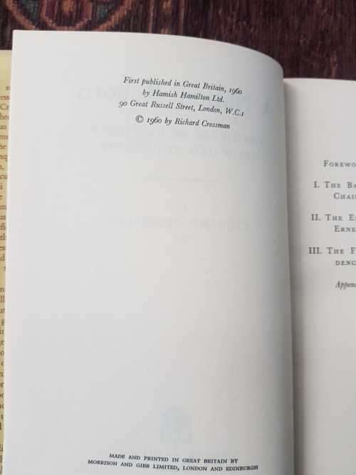 A Nation Reborn, First Edition by Richard Crossman