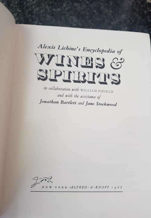 Alex Lichines Encyclopedia of wines and spirits